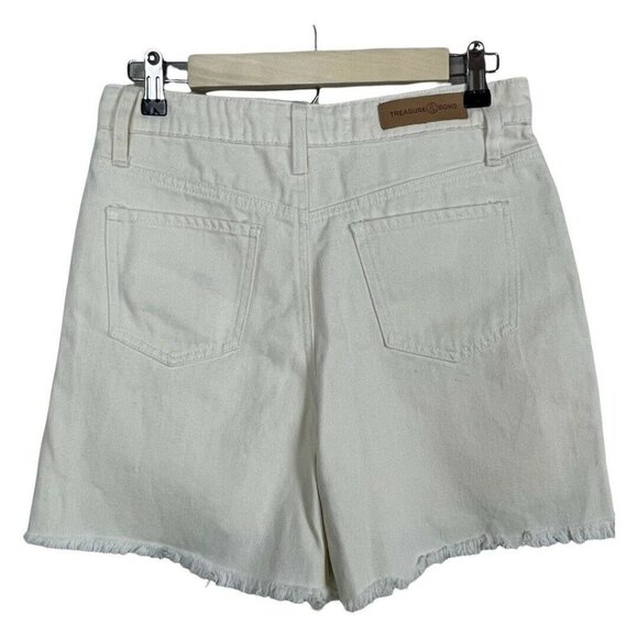 NWT Treasure & Bond Size 30 Ivory Antique Cut Off Shorts High Rise Step Hem - Picture 5 of 7